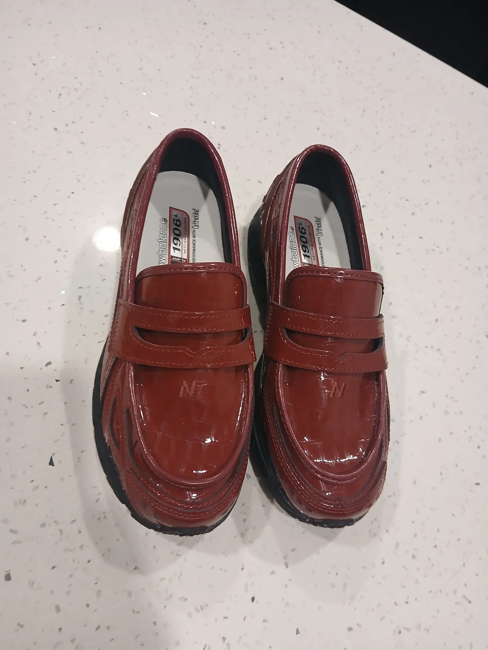 New Balance shiny patent